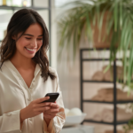 A women using a Virtual Shopping Assistant